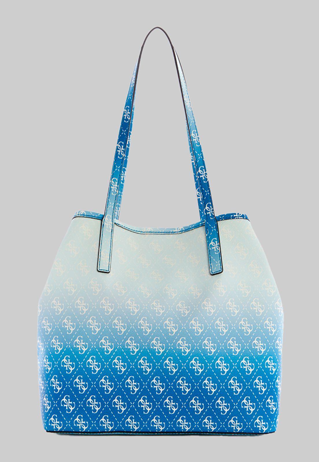 Cartera Vikky Tote Iol Azul Guess-3