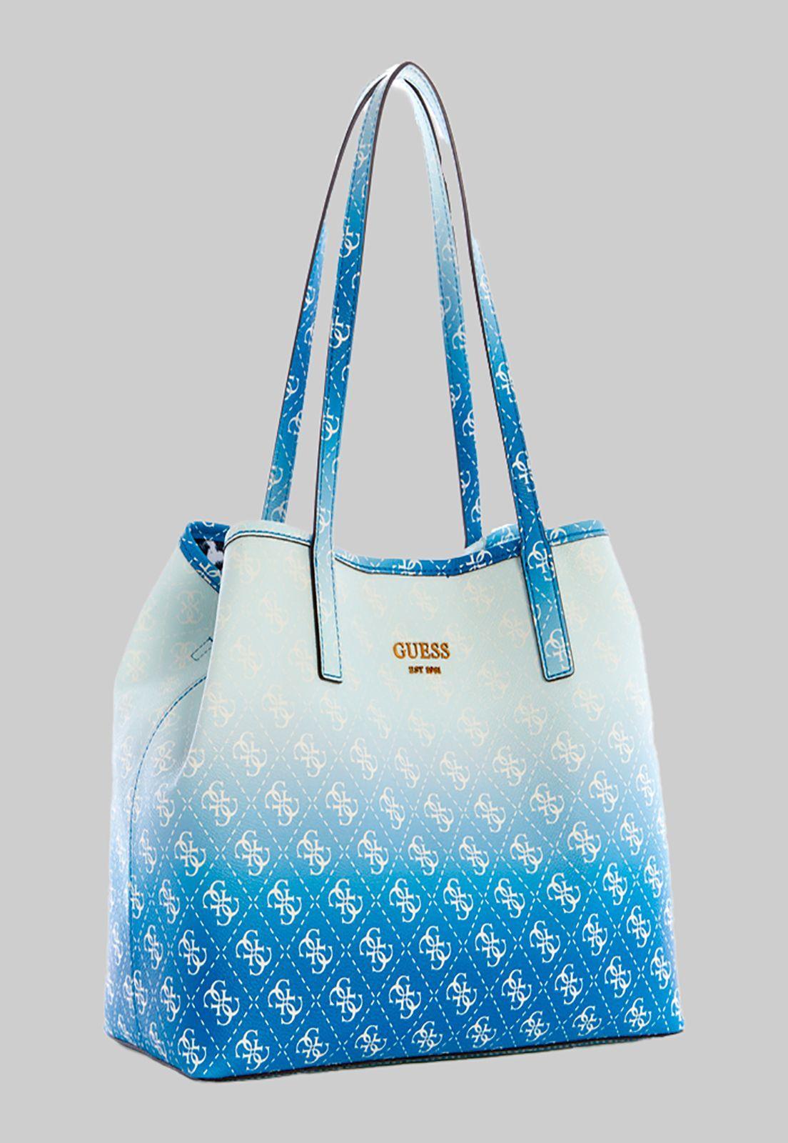 Cartera Vikky Tote Iol Azul Guess-2