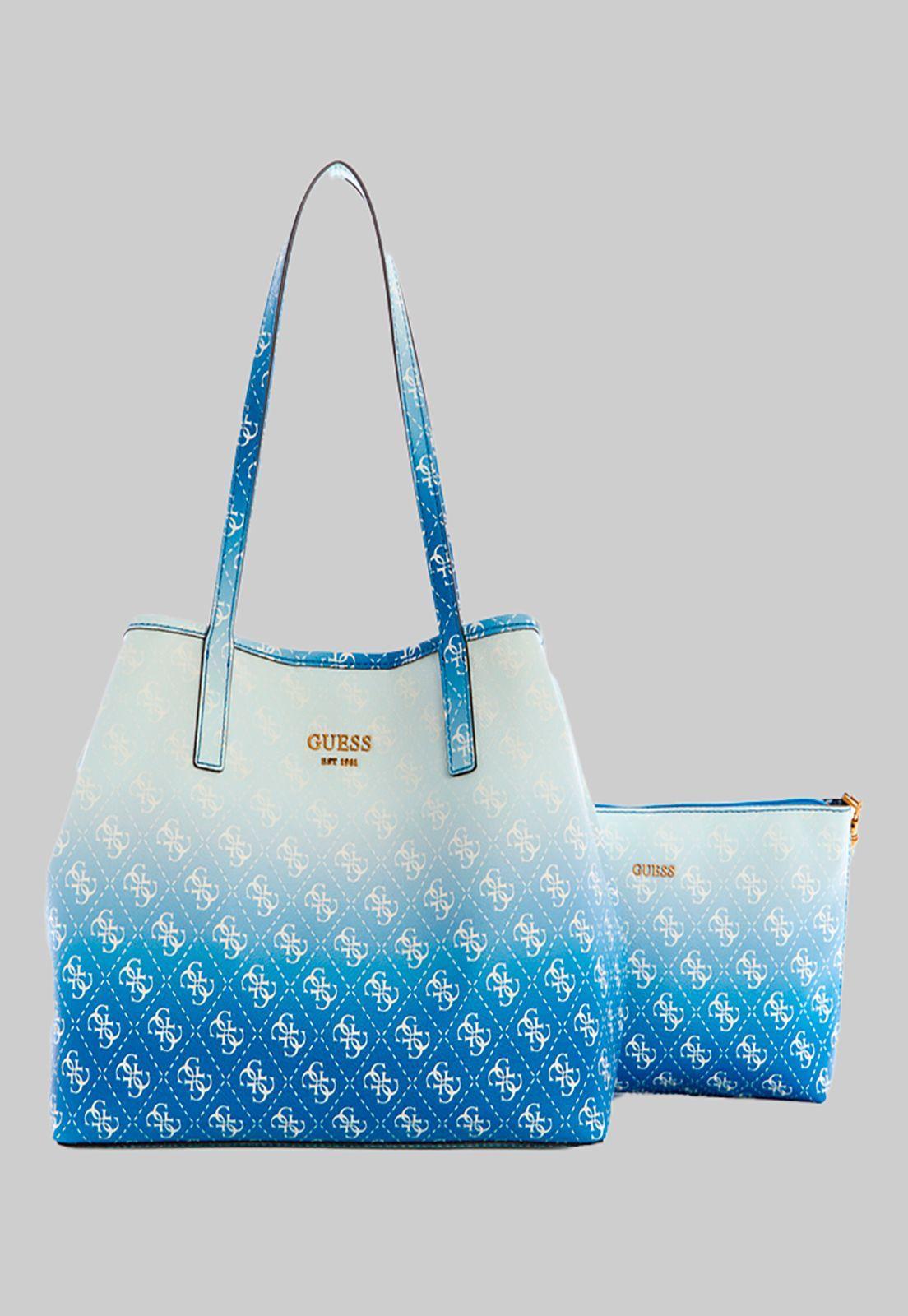Cartera Vikky Tote Iol Azul Guess-1