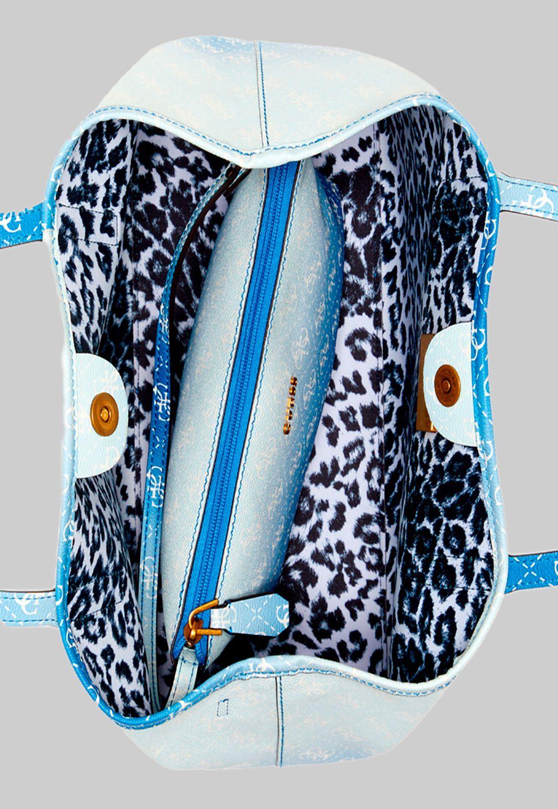 Cartera Vikky Tote Iol Azul Guess-4
