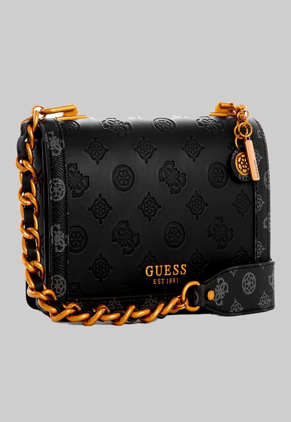 Cartera Abey Crossbody Flap Bou Negro Guess-1