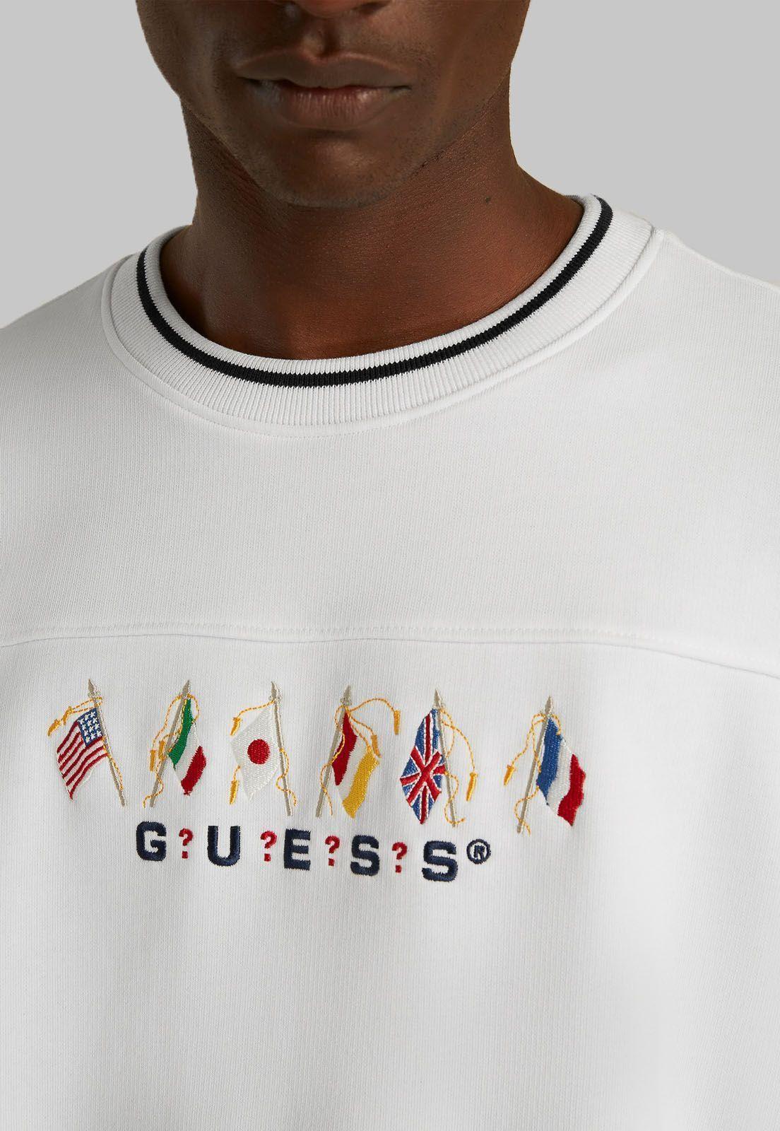 Poleron Su Games Flag Crewneck G011 Guess-2