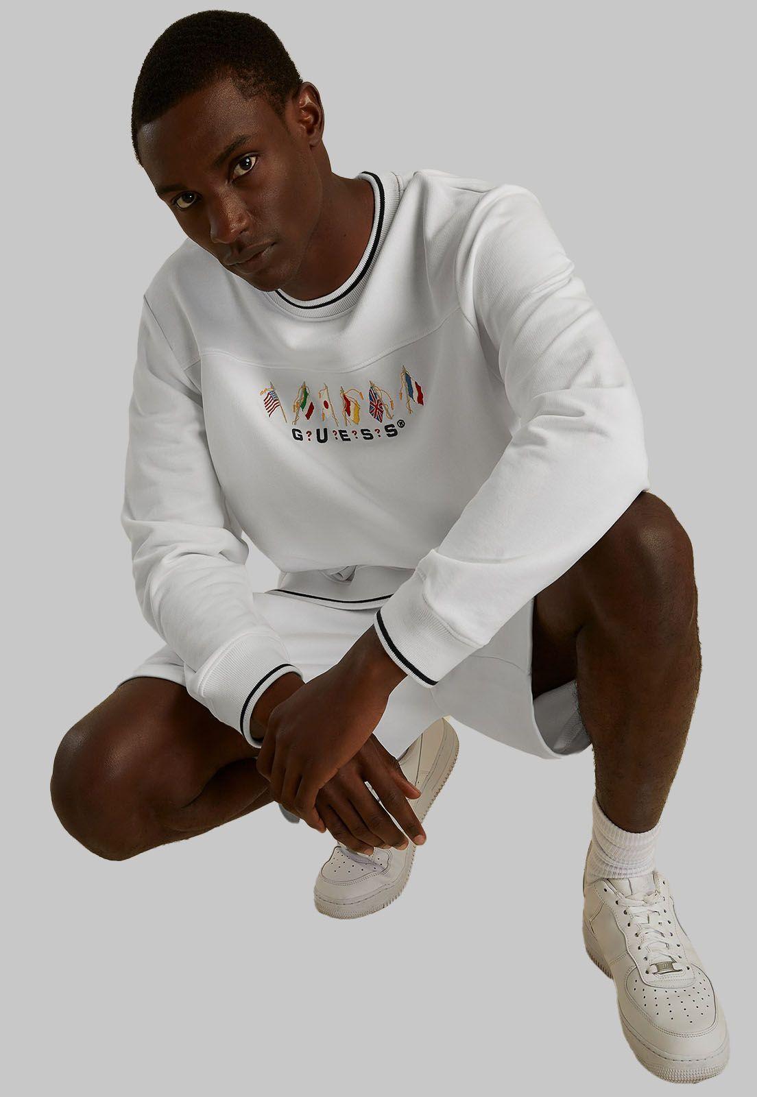 Poleron Su Games Flag Crewneck G011 Guess-3