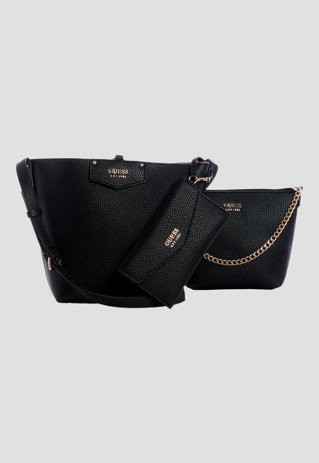 Cartera Eco Brenton Bucket Bla Negro Guess-0