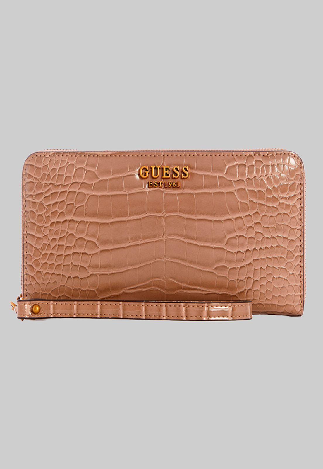 Billetera Laurel Slg Large Zip Around Café Guess-0