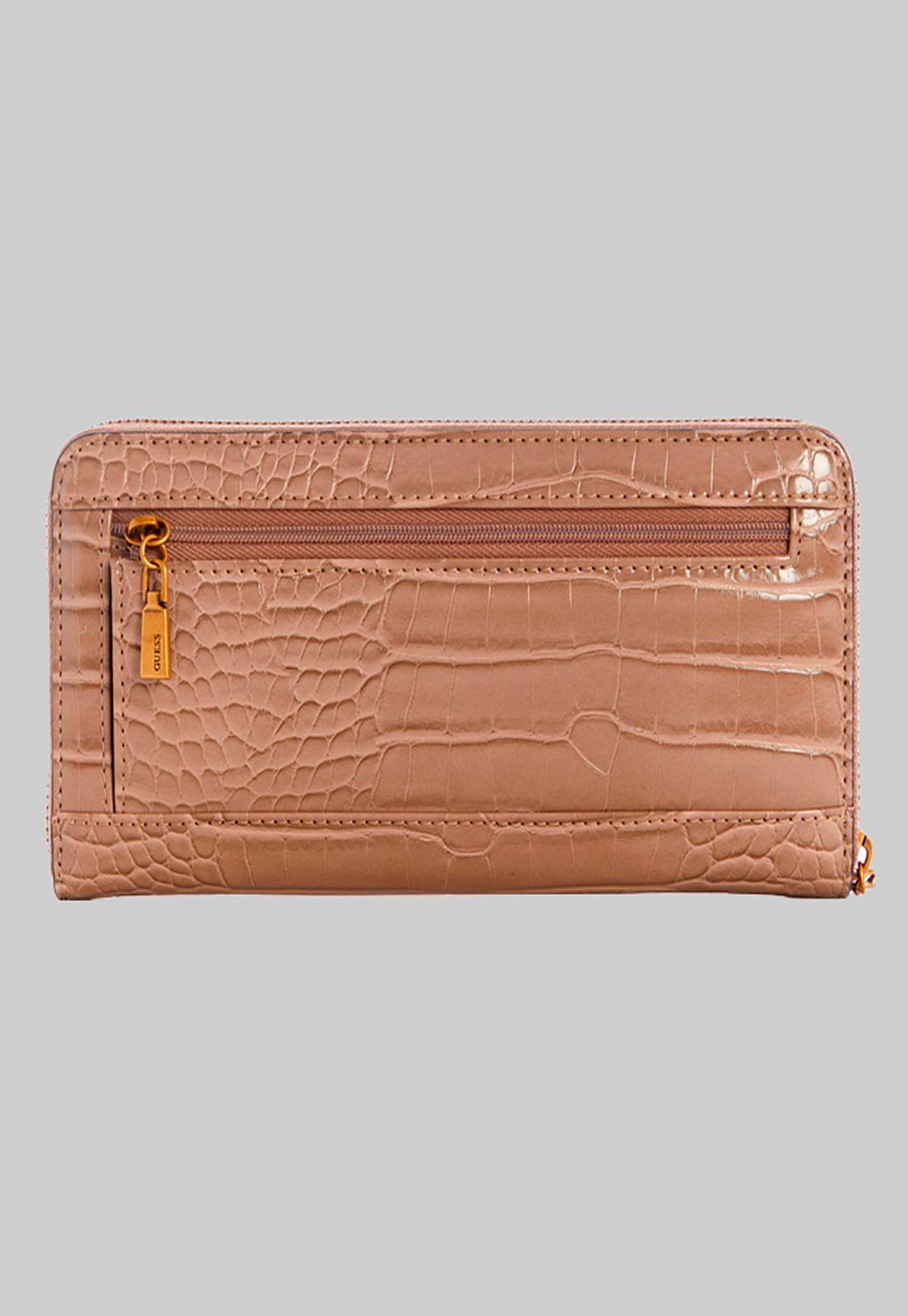 Billetera Laurel Slg Large Zip Around Café Guess-1