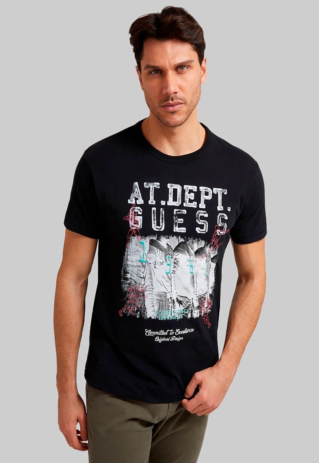 Polera Guess Player Cn Ss Tee Jblk Negro-0