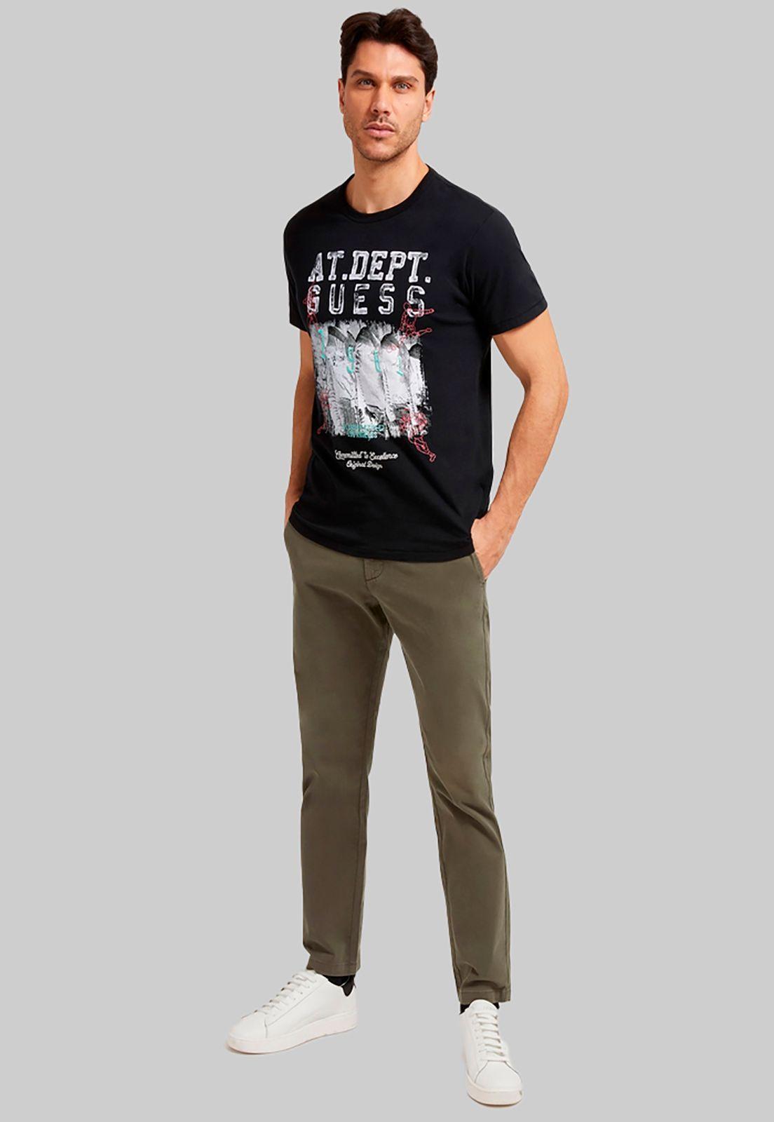 Polera Guess Player Cn Ss Tee Jblk Negro-1