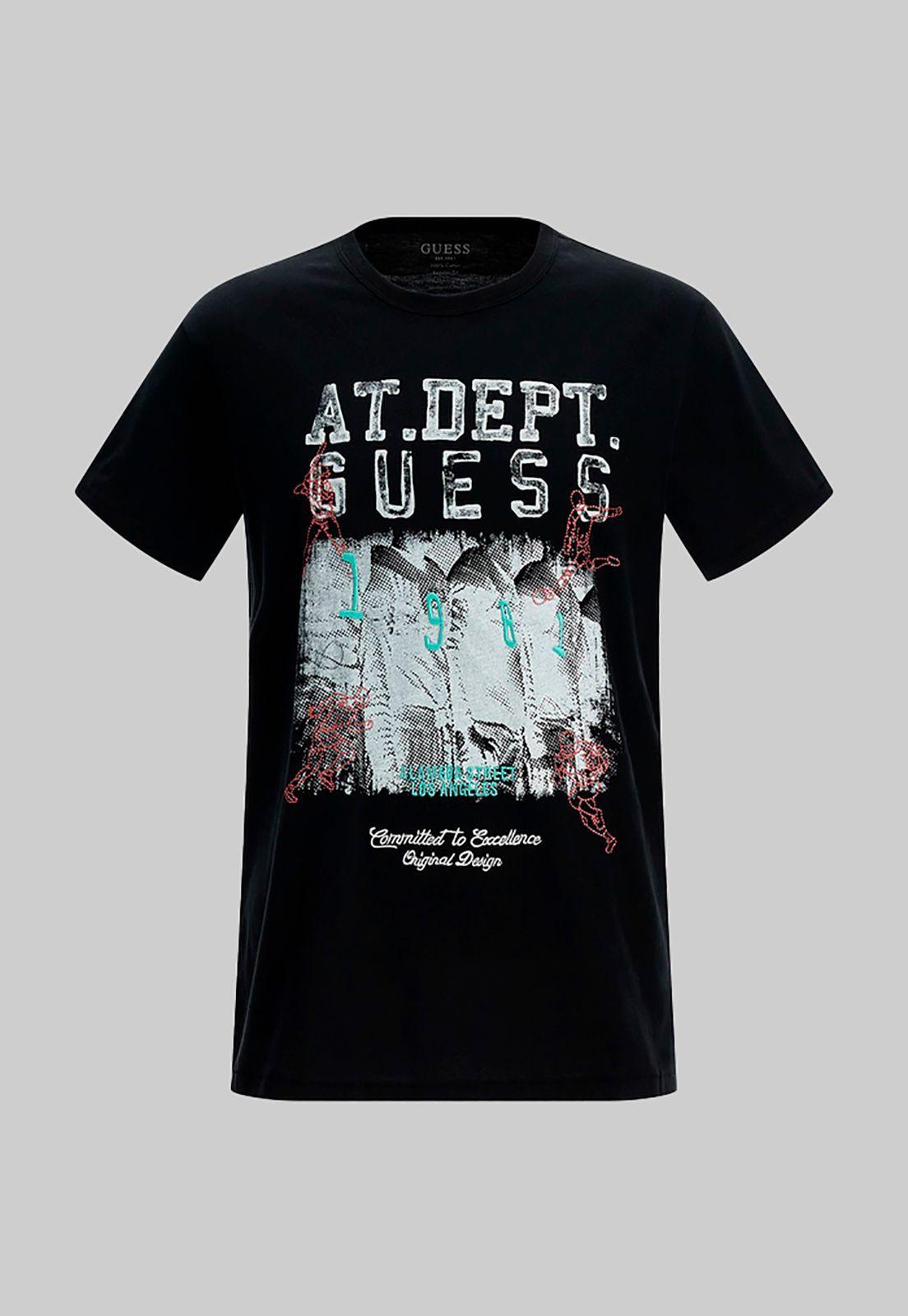 Polera Guess Player Cn Ss Tee Jblk Negro-3