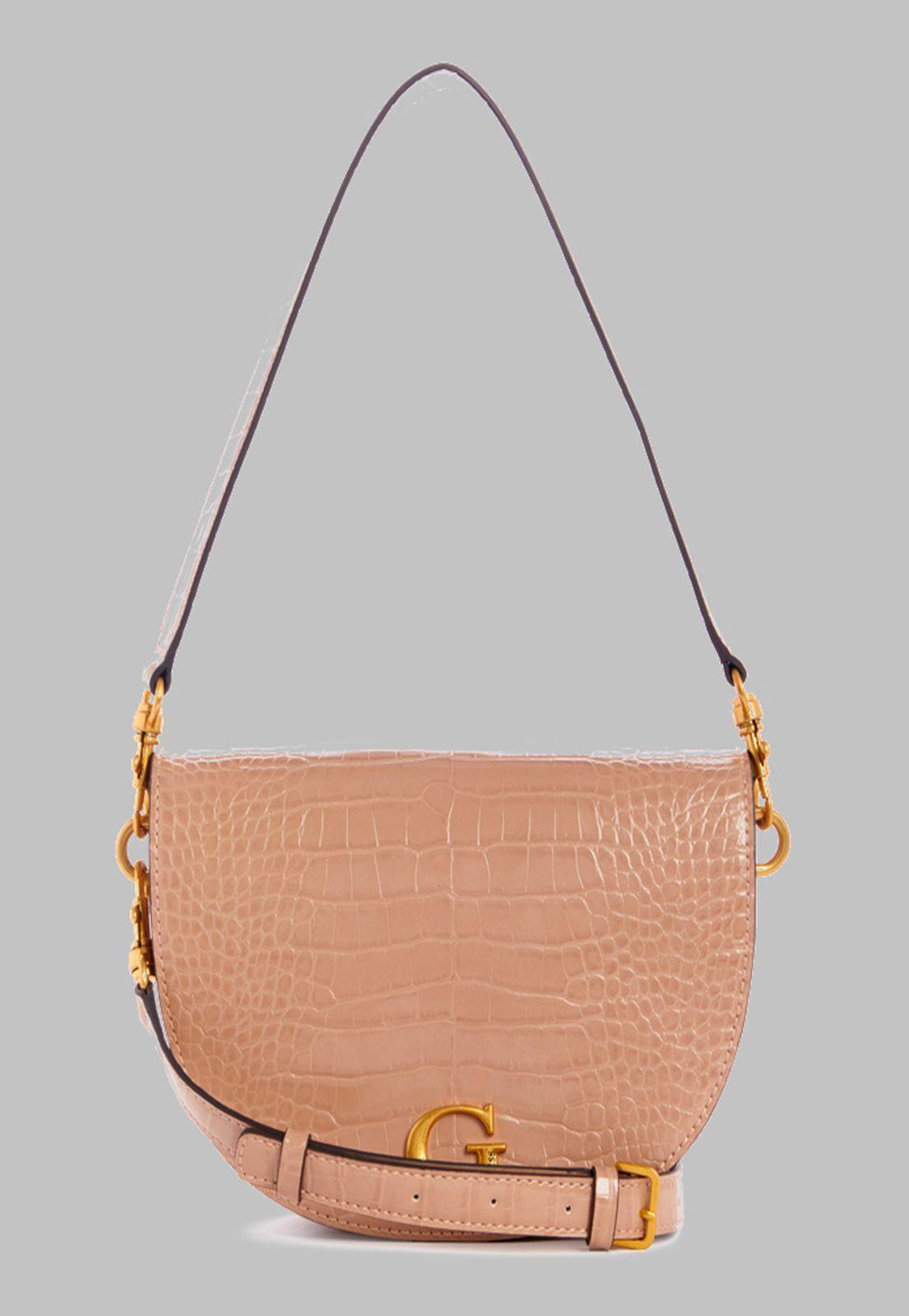 Cartera Guess Danna Saddle Bag Cam Café-0