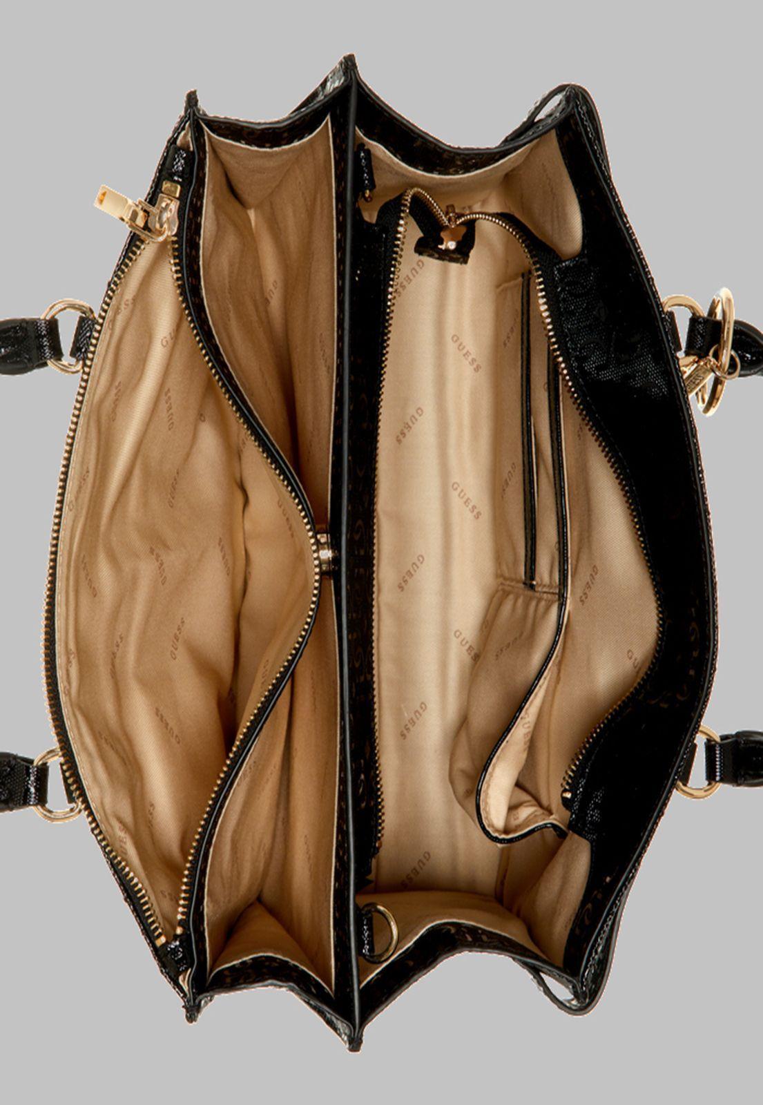 Cartera Guess Malia Society Satchel Bla Negro-3