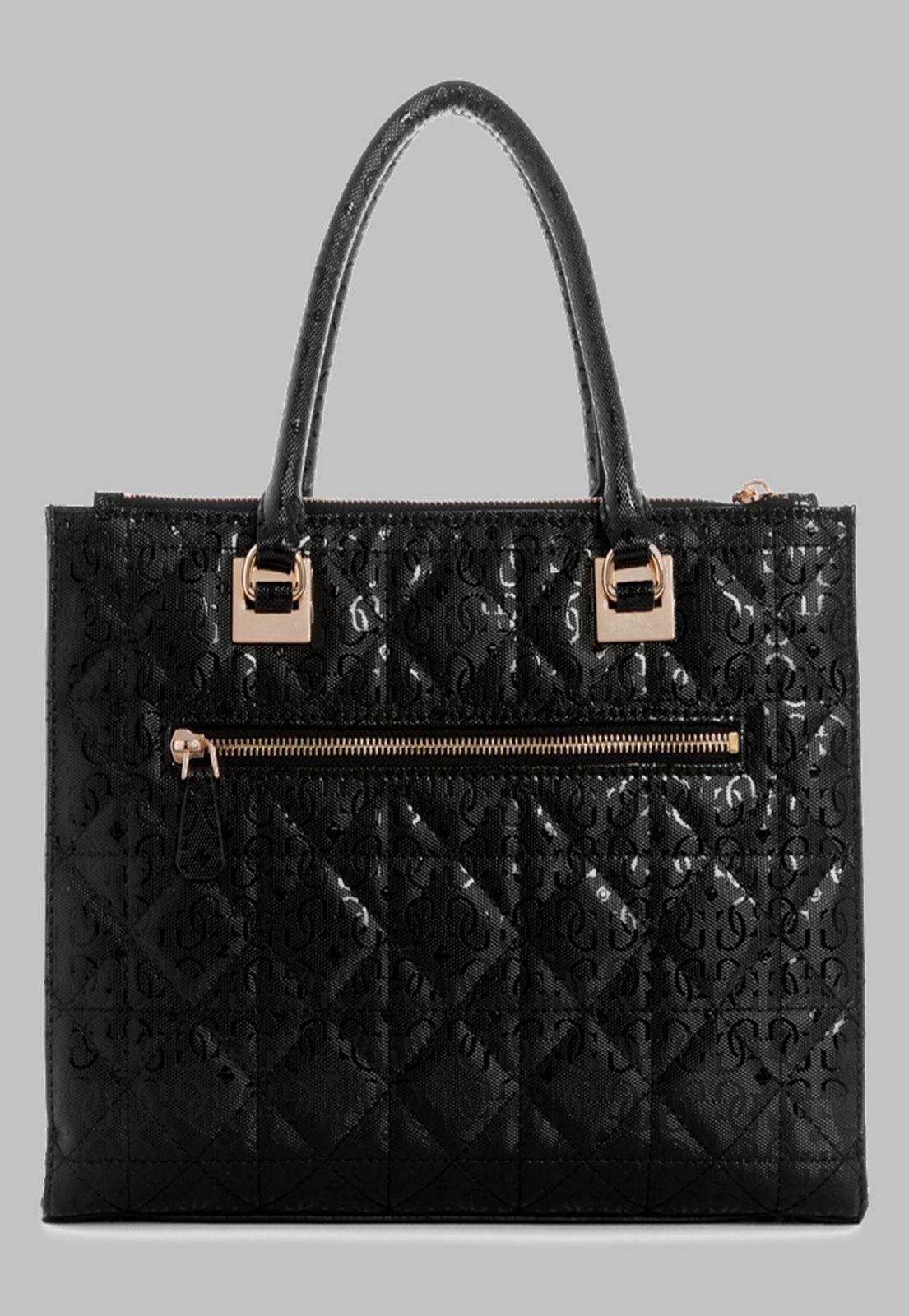 Cartera Guess Malia Society Satchel Bla Negro-2