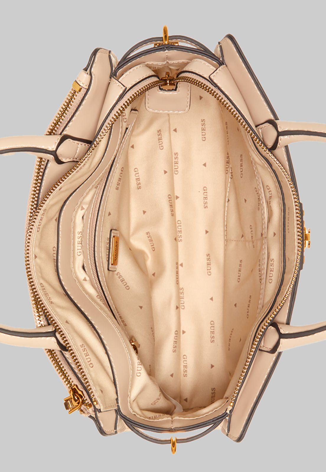 Cartera Guess Ginevra Elite Society Satchel Lgr Crema-3