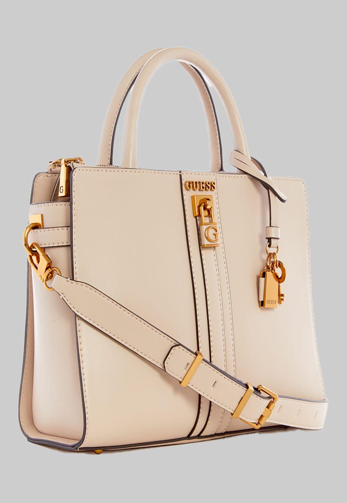 Cartera Guess Ginevra Elite Society Satchel Lgr Crema-1