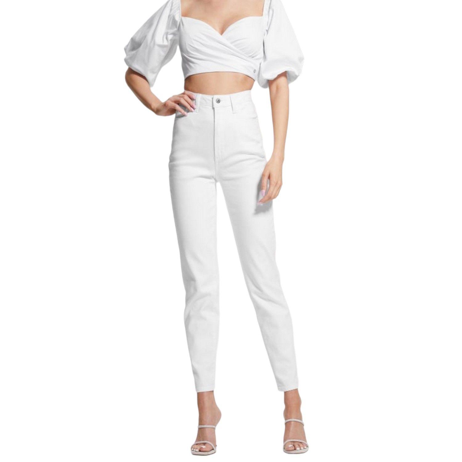 Jeans Guess Mom Jean G011 Blanco-0