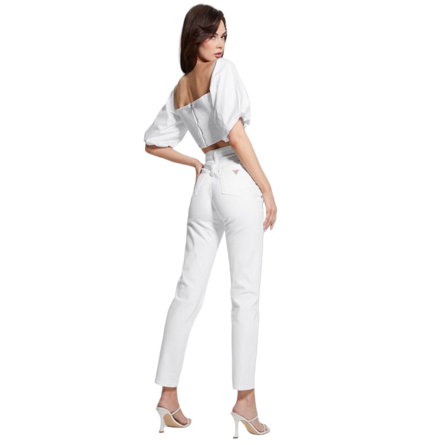Jeans Guess Mom Jean G011 Blanco-3