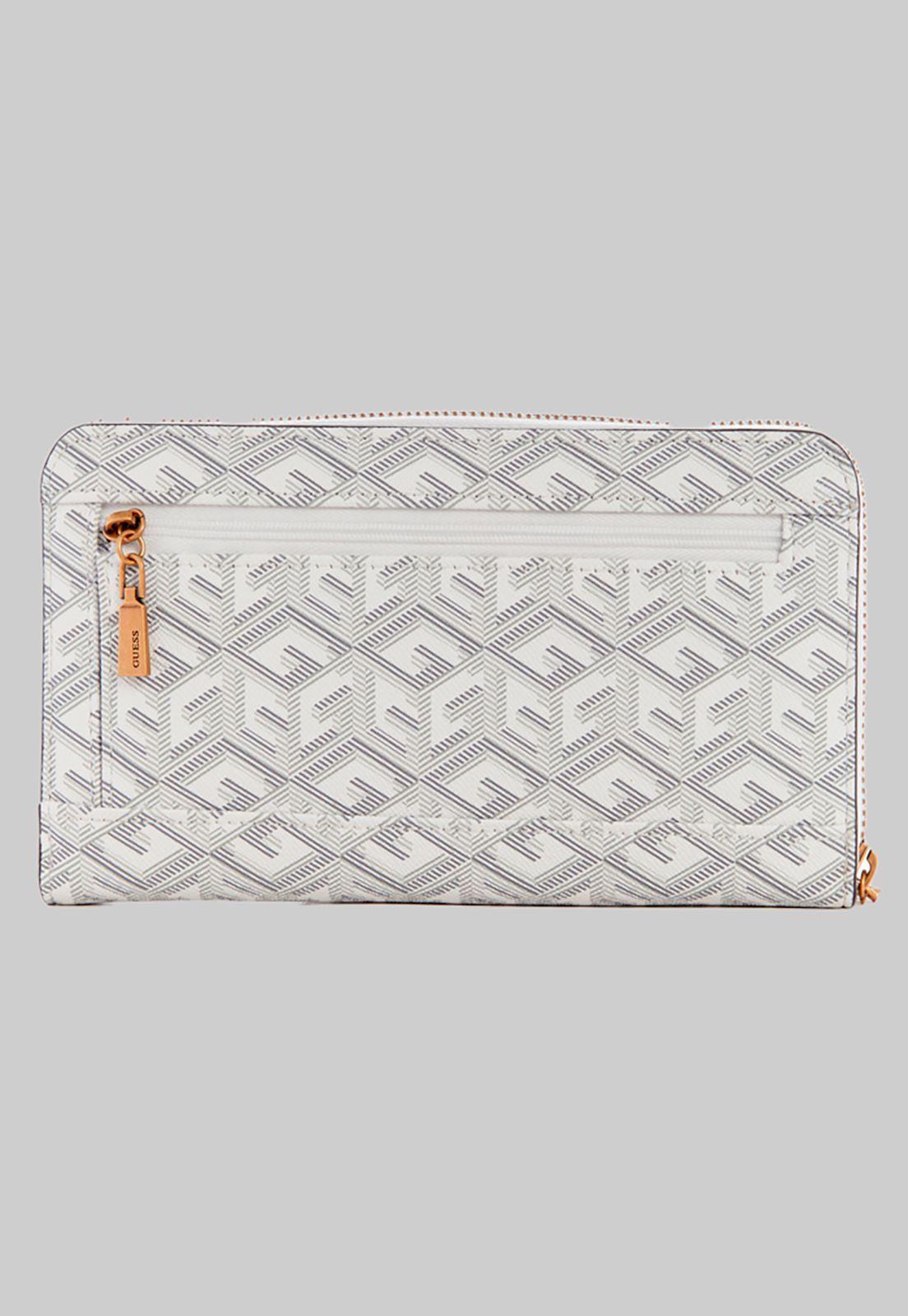 Billetera Laurel Slg Large Zip Around Blanco Guess-2