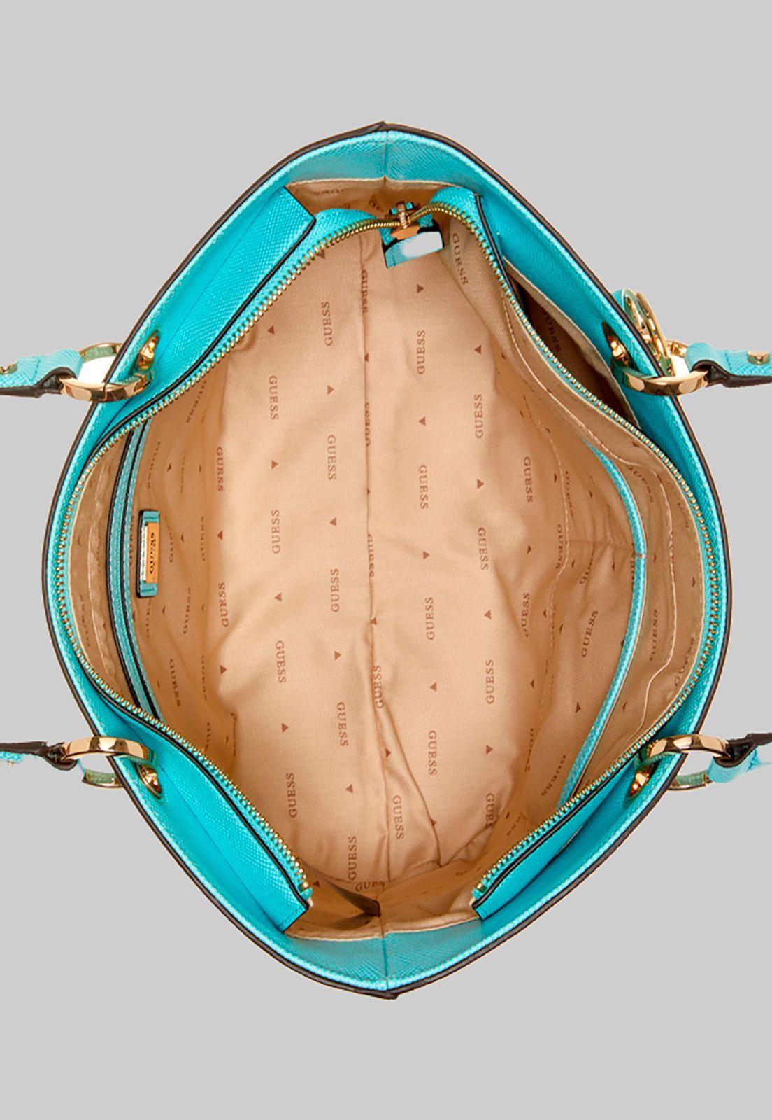 Cartera Noelle Small Elite Tote Trq Celeste Guess-3