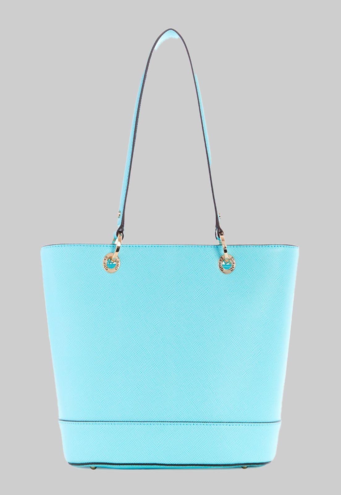 Cartera Noelle Small Elite Tote Trq Celeste Guess-2