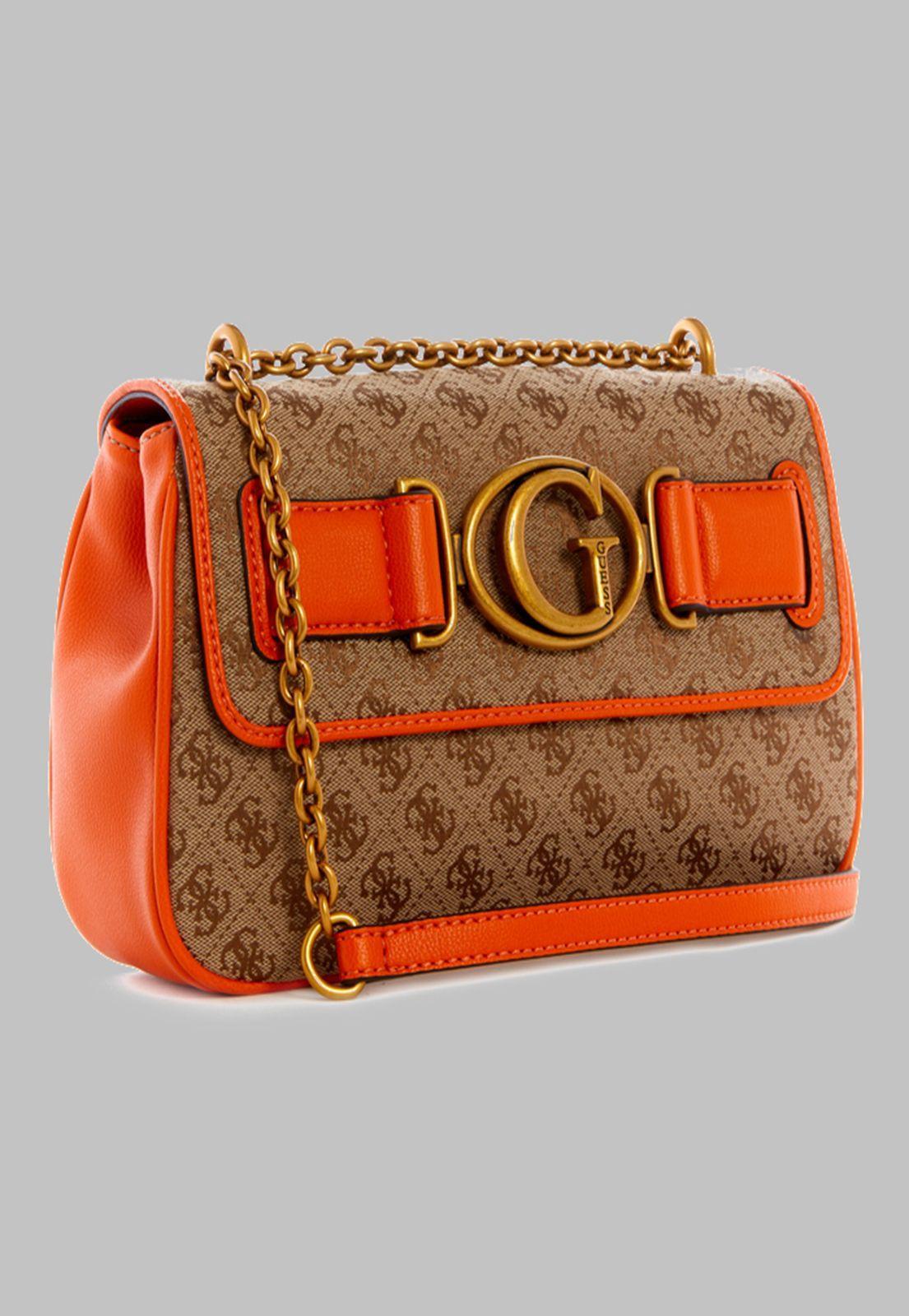 Cartera Guess Aviana Convertible Xbody Flap Lto Naranjo-1