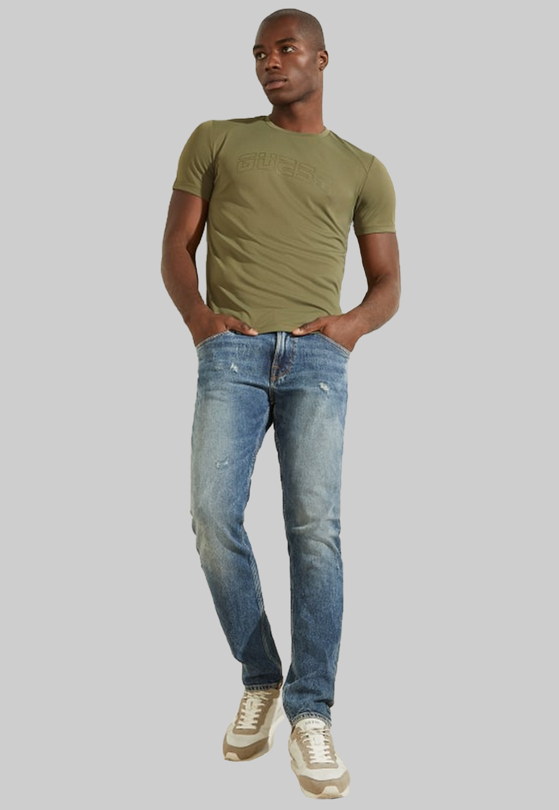 Polera Guess Ss Knit Tops G8F6 Verde-1