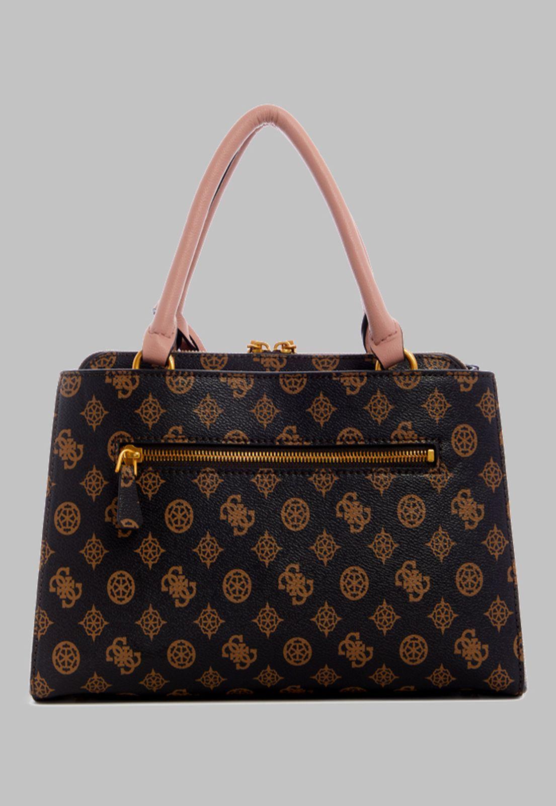 Cartera Guess Briana Girlfriend Satchel Mlo Café-1