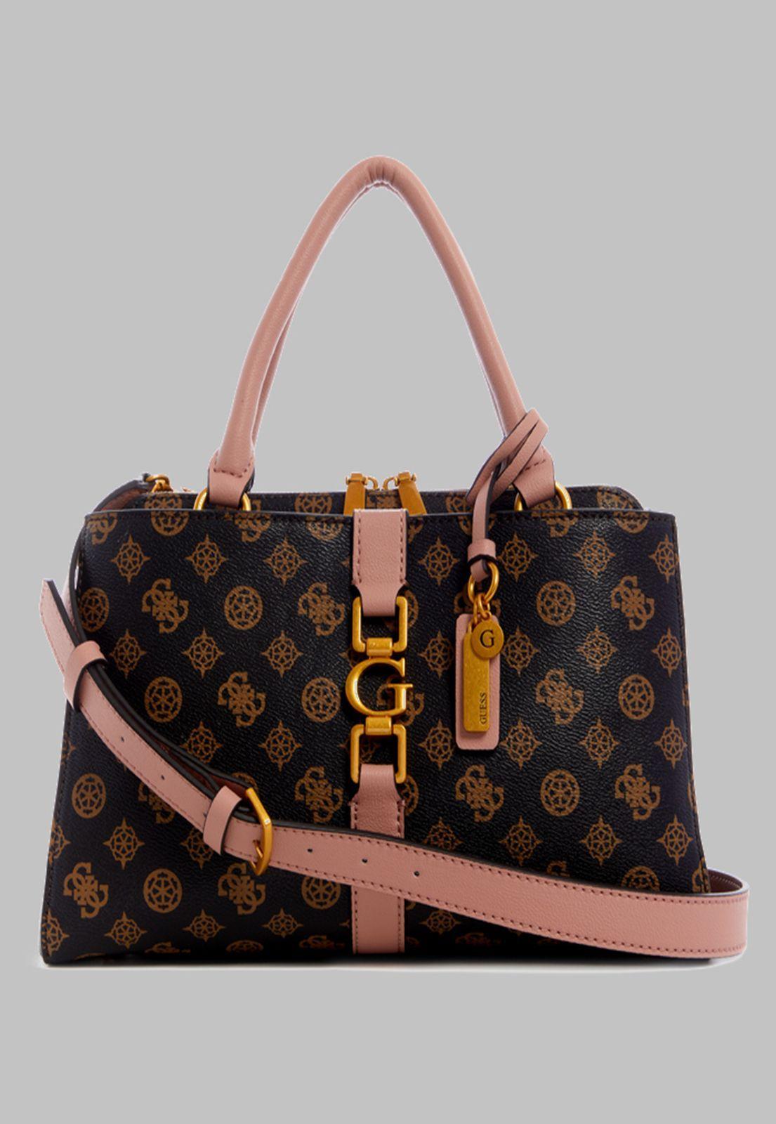 Cartera Guess Briana Girlfriend Satchel Mlo Café-0