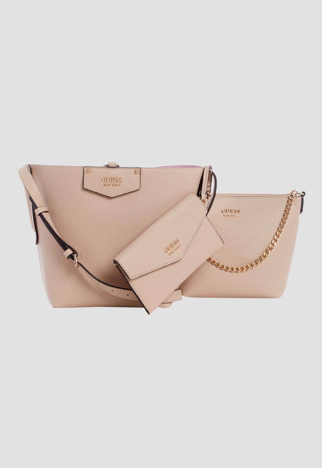 Cartera Eco Brenton Bucket Alm Rosado Guess-1