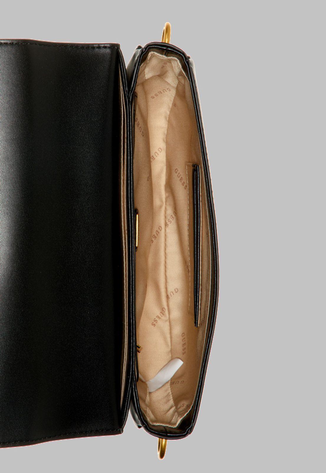 Cartera Guess Danna Saddle Bag Bla Negro-3