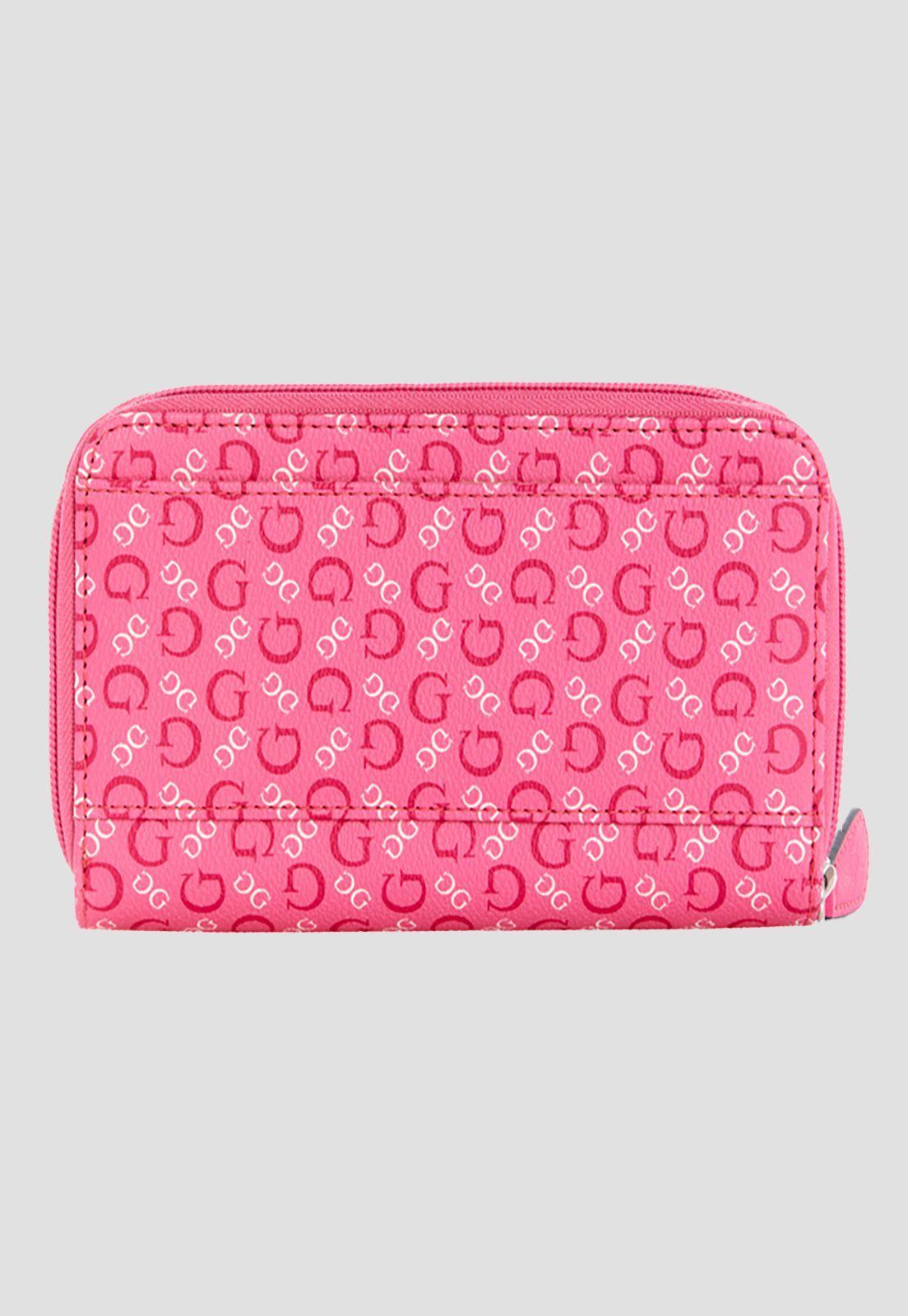 Billetera Tempe Double Around Pin Rosado Guess-1