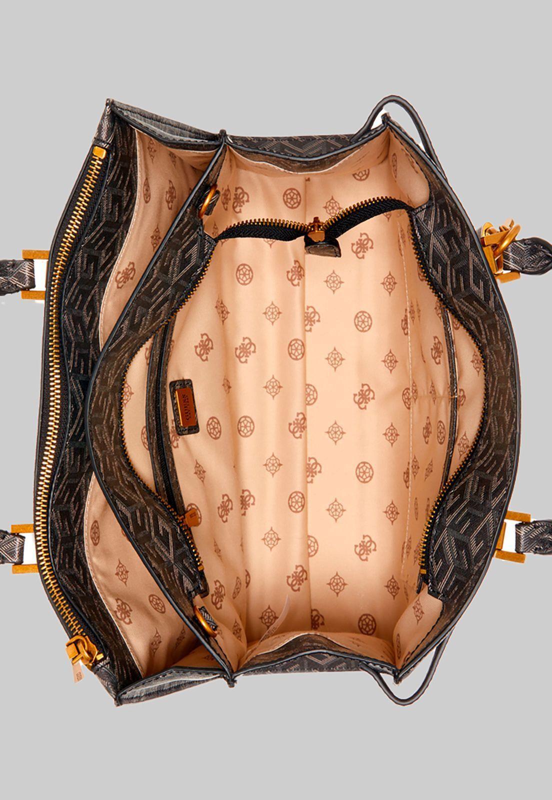 Cartera Atene Society Satchel Chg Gris Guess-3