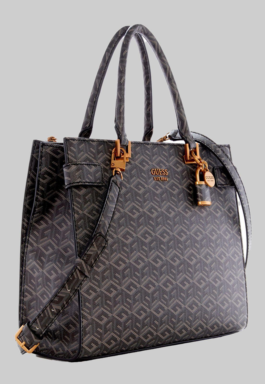 Cartera Atene Society Satchel Chg Gris Guess-1