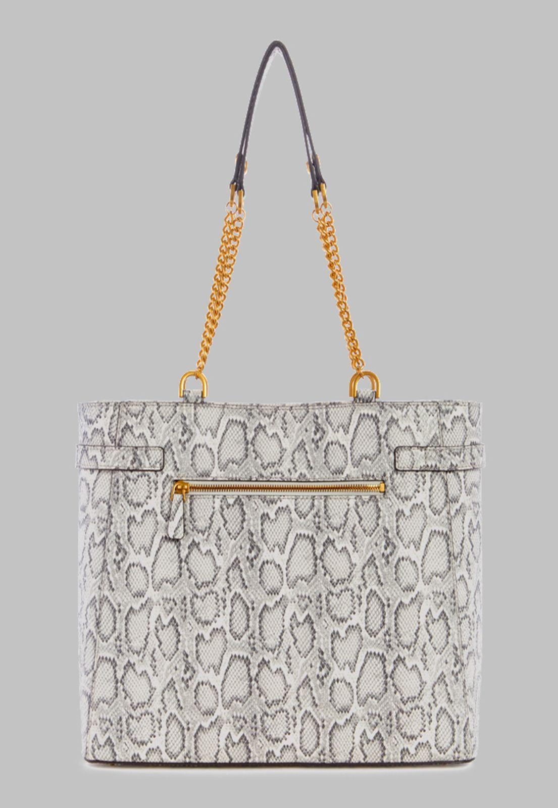 Cartera Guess Zadie Logo Girlfriend Tote Pyt Gris-2