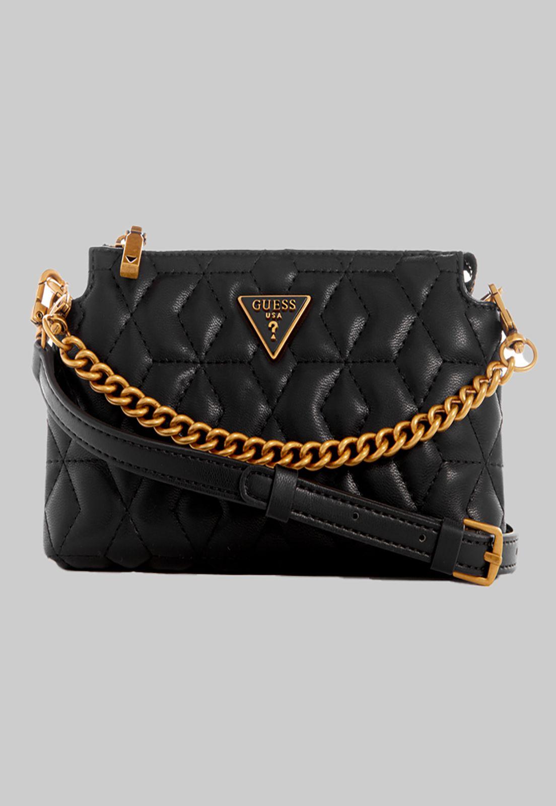 Mini Cartera Guess Elenia Mini Crossbody Top Zip Bla Negro-0