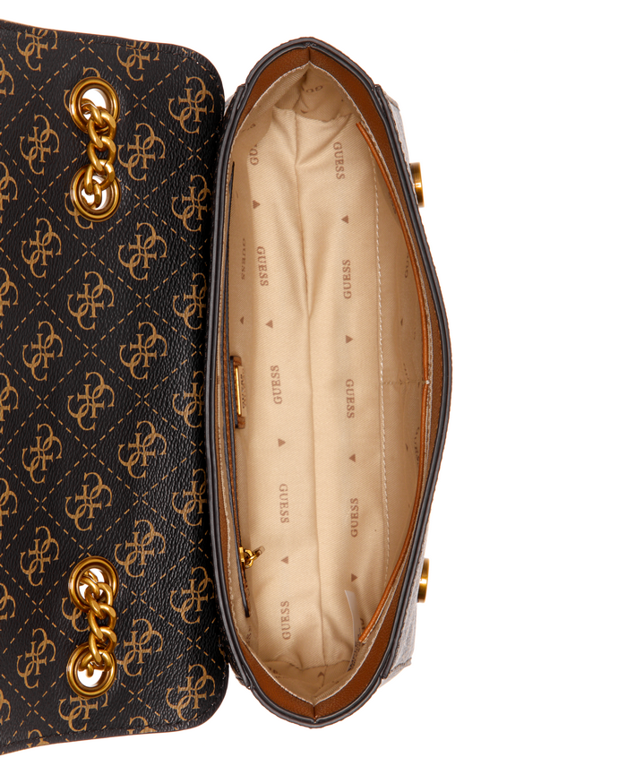 Cartera Guess Nell Logo Cnvrtble Xbody Flap Bga Café-3