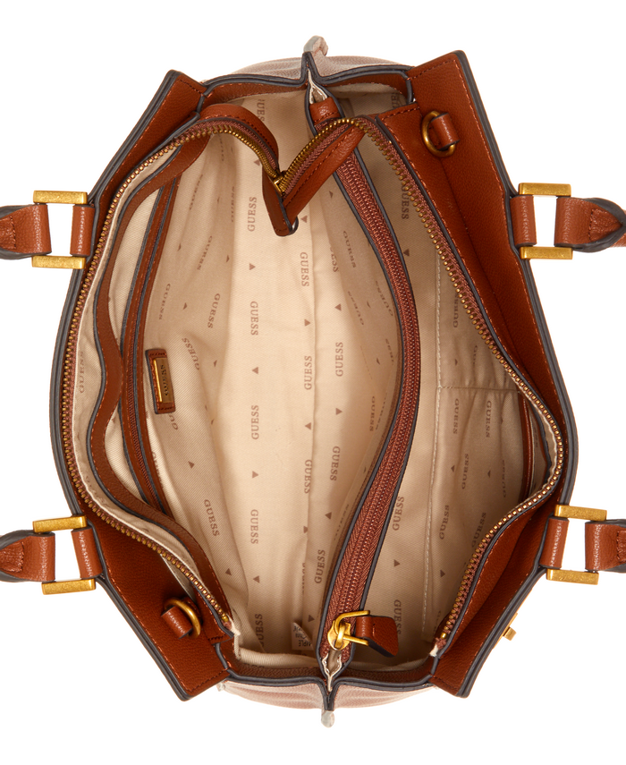 Cartera Guess Katey Luxury Satchel Llg Café-3