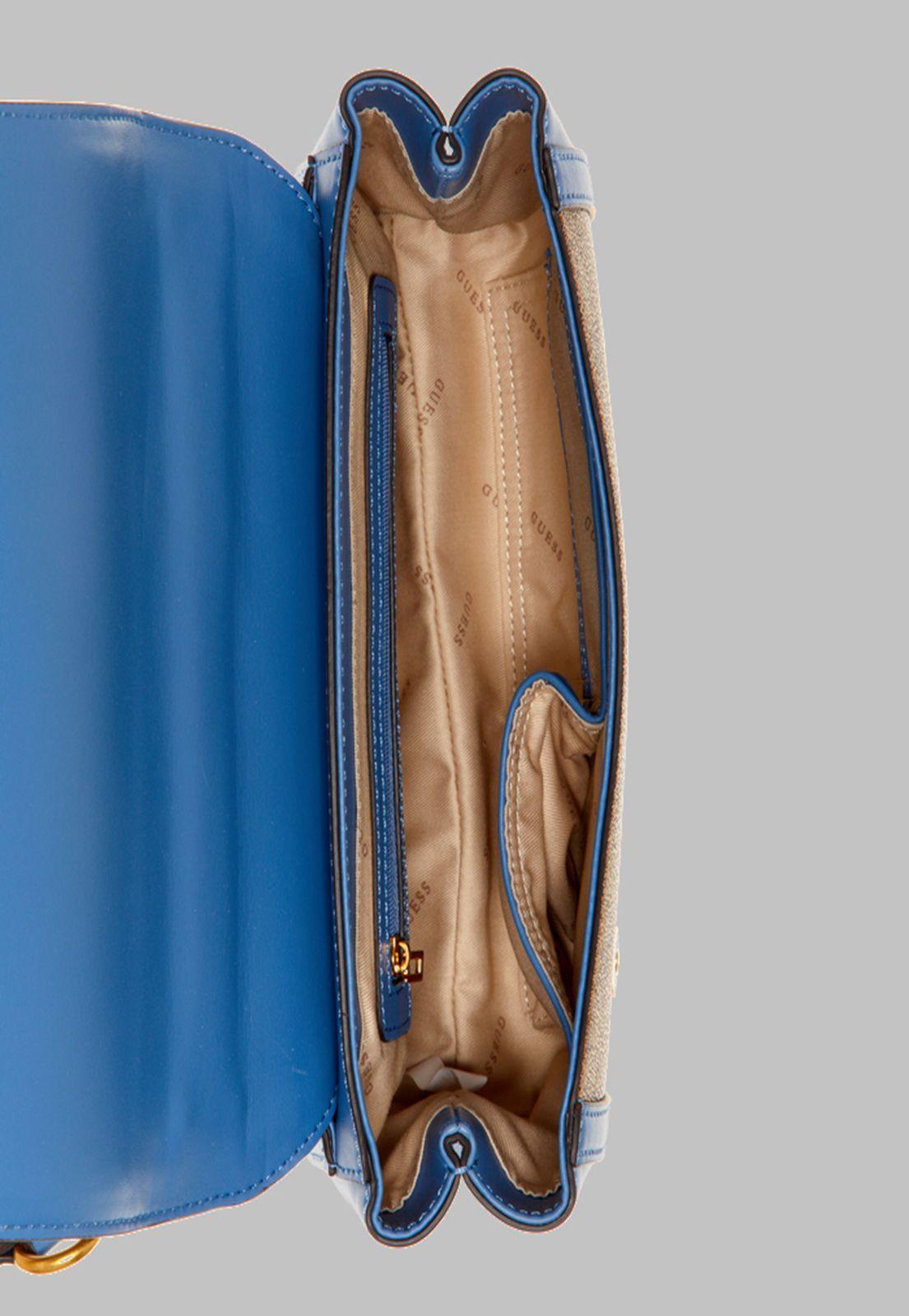 Cartera Guess Katey Flap Shoulder Bag Llb Azul-3