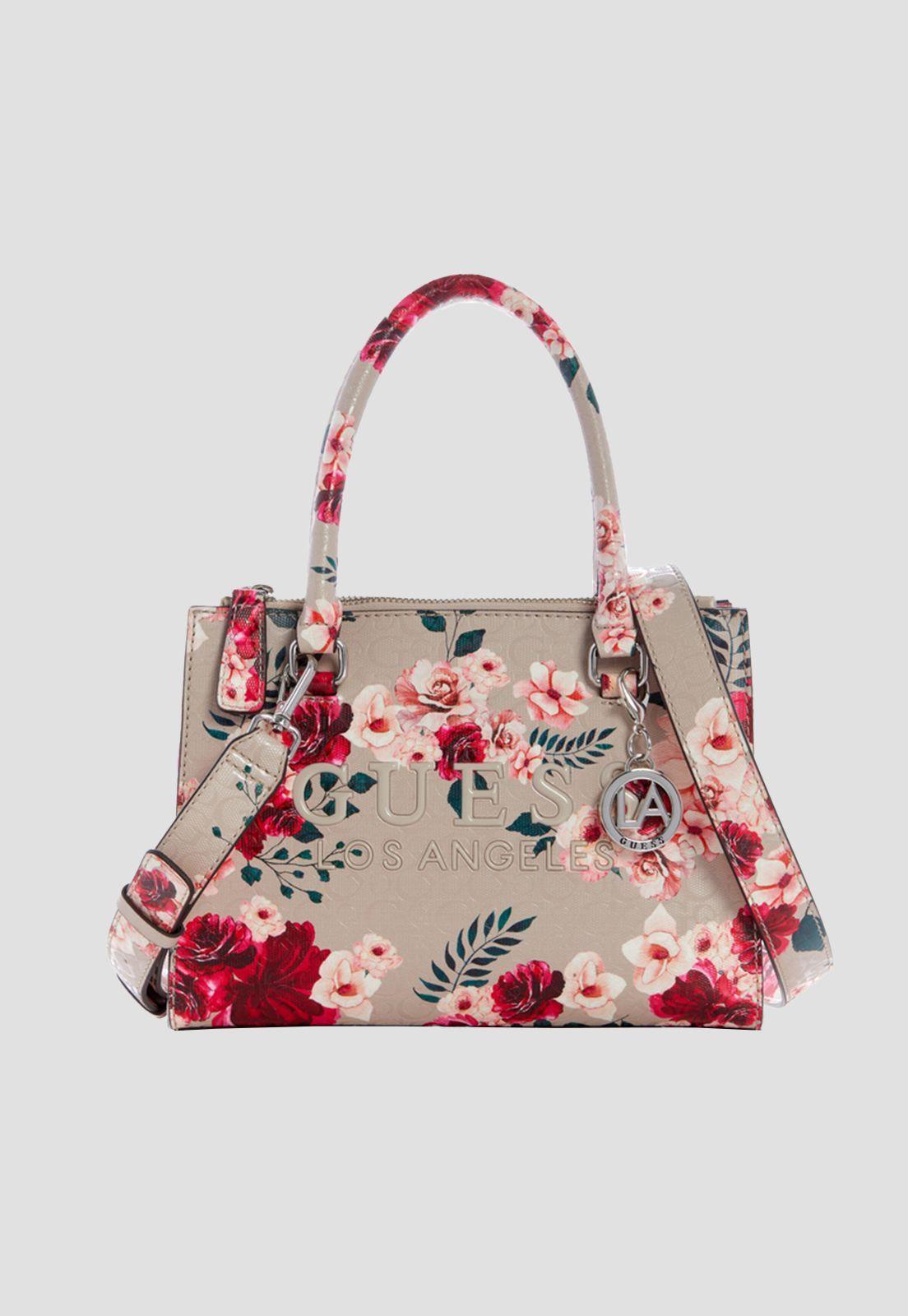 Cartera Rodney Satchel Flr Blanco Guess-0