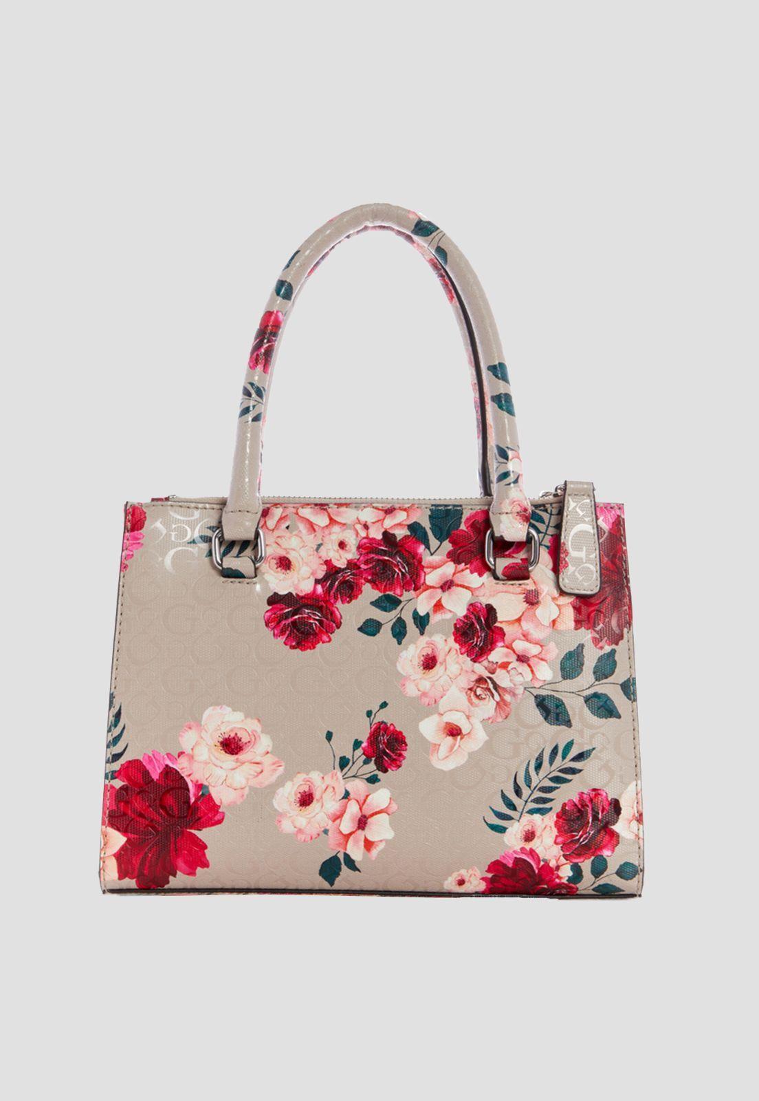 Cartera Rodney Satchel Flr Blanco Guess-2