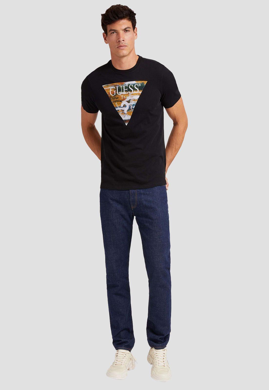 Polera Guess Ss Bsc Outdoor Triangle Tee Jblk-1