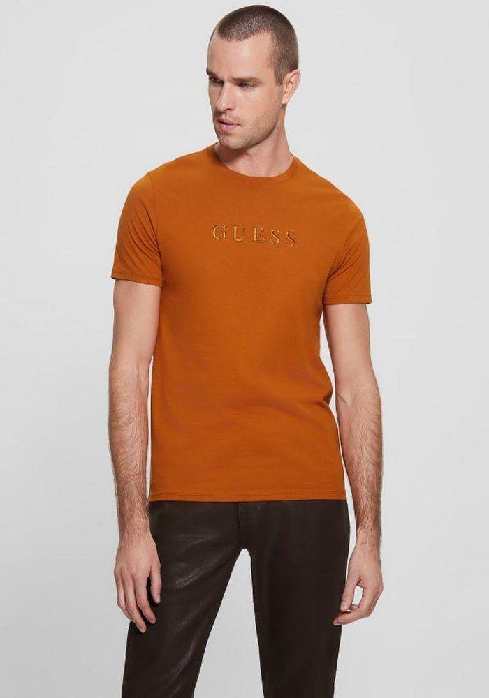 Polera Guess Ss Classic Pima Emb Crew A11N Naranjo-0