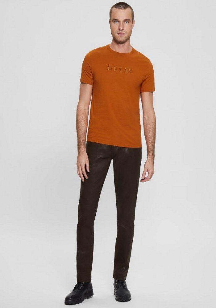 Polera Guess Ss Classic Pima Emb Crew A11N Naranjo-2
