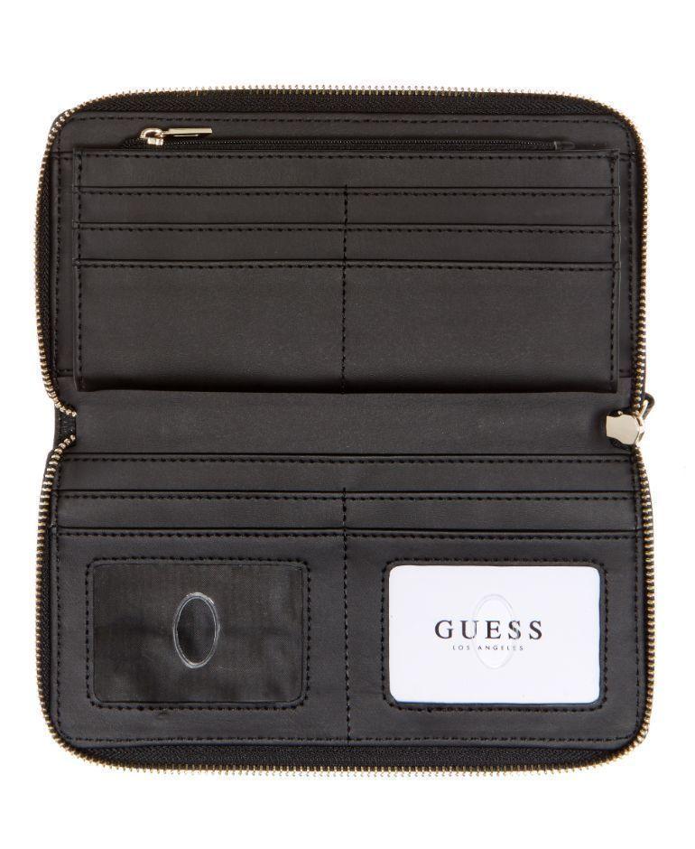 Billetera Guess Hensely Slg Cheque Organizer Bml Negro Tu-2