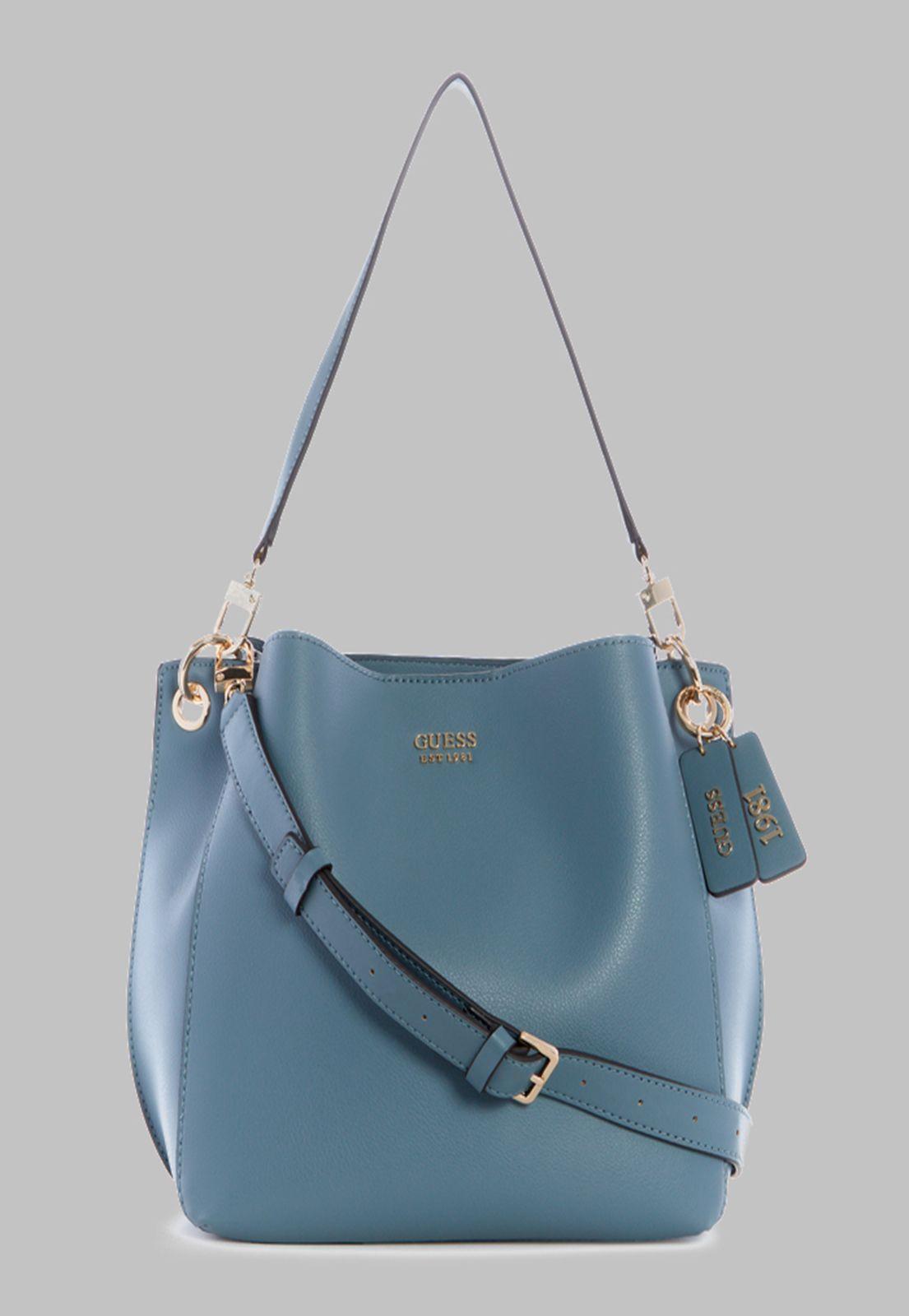 Cartera Guess Eco Mia Society Bucket Bun Azul-0