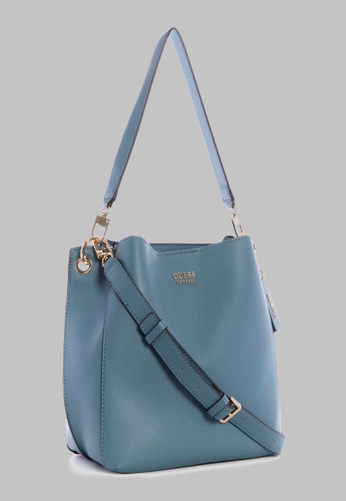 Cartera Guess Eco Mia Society Bucket Bun Azul-1