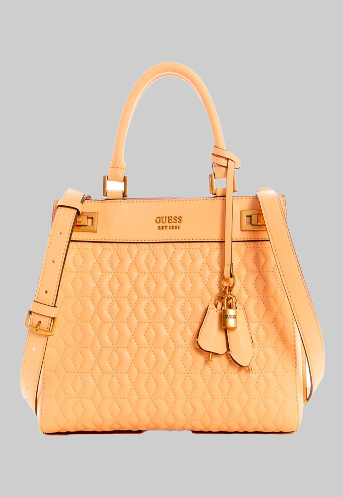 Cartera Katey Luxury Satchel Ppc Amarillo Guess-0