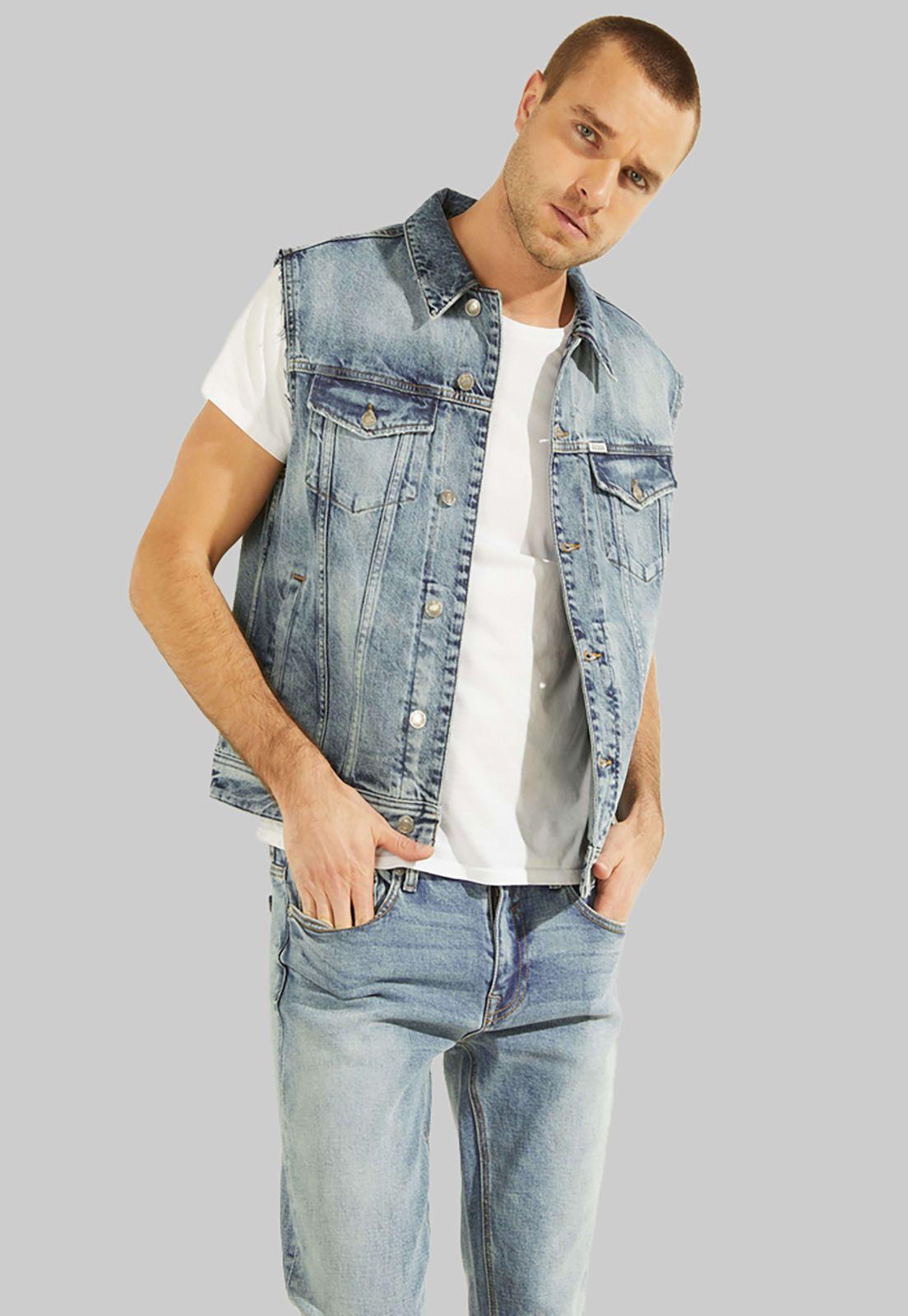 Chaqueta Dillon Vest Cip1 Denim Guess-2