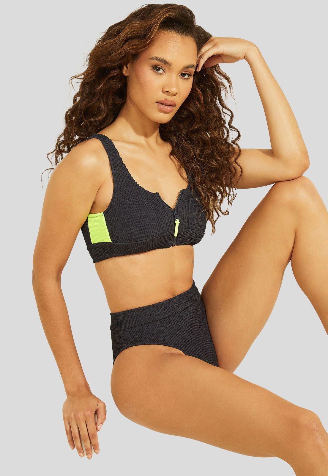 Parte Superior Amanda Bikini Top Zipper Guess-0