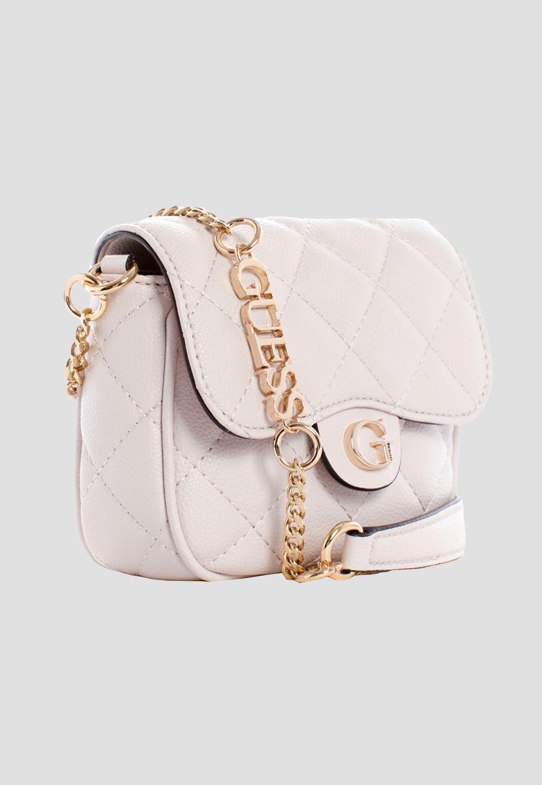 Mini Cartera Gillian Crossbody Flap Crema Guess-1