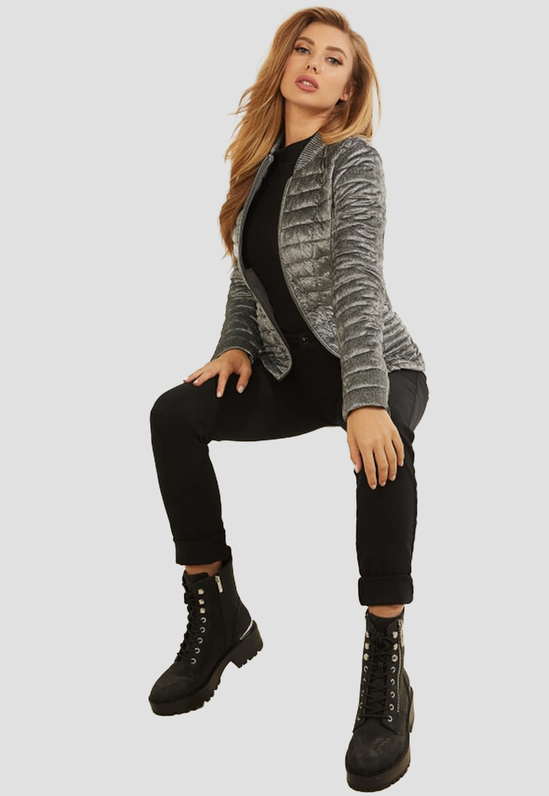 Chaqueta Guess Outerwear Jackets Vests F9Bu Gris-1